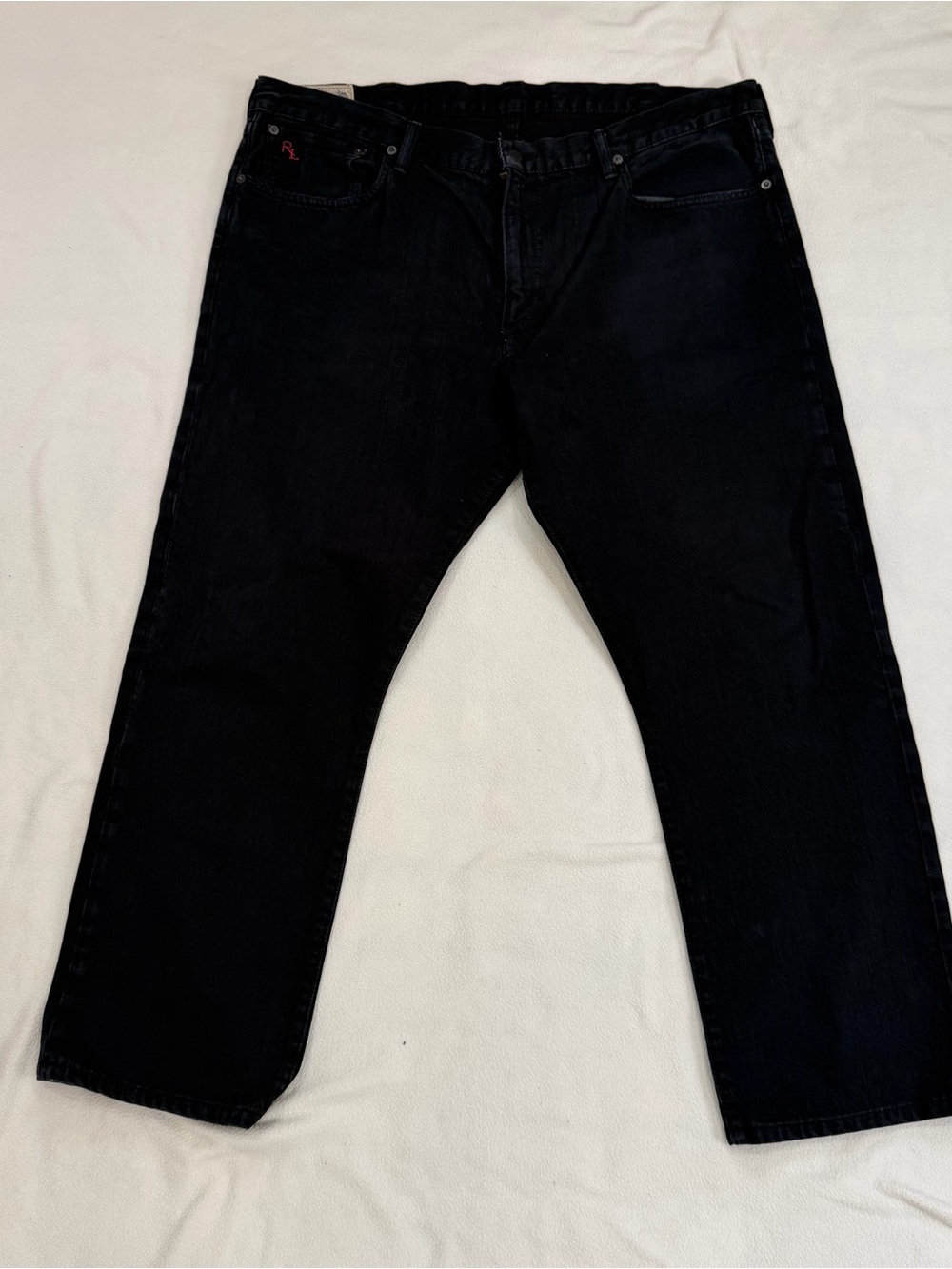 Polo Ralph Lauren Jeans Men’s 40x32 Black Hampton Straight Dungarees Y2K